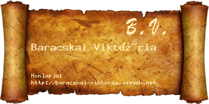 Baracskai Viktória névjegykártya